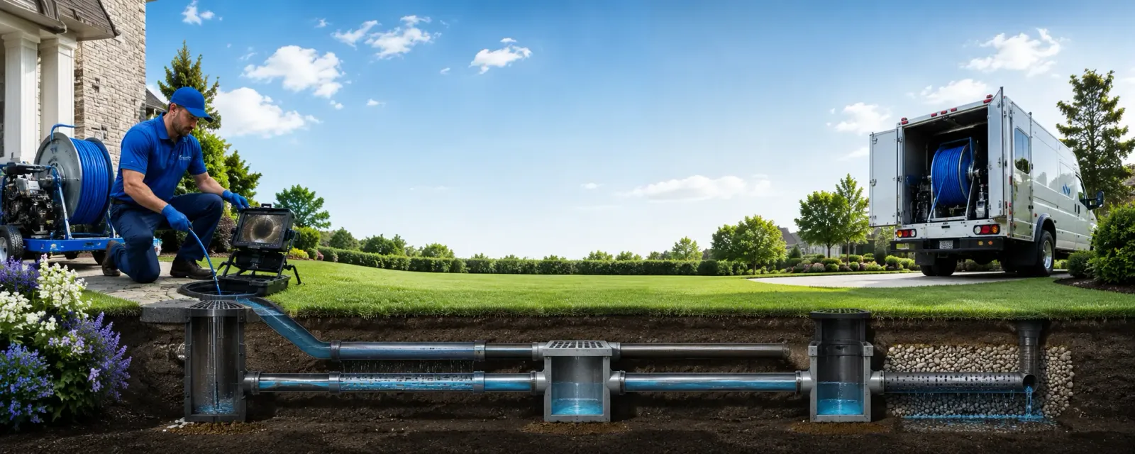 Outdoor drain cleaning information for Geff, IL